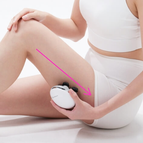 ひざ裏からお尻へ