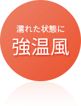 濡れた状態に強温風