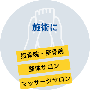 【施術に】接骨院・整骨院、整体サロン、マッサージサロン